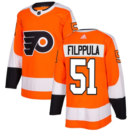 Adidas Men Philadelphia Flyers #51 Valtteri Filppula Orange Home Authentic Stitched NHL Jersey